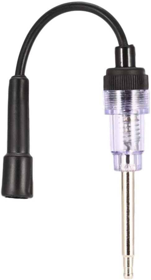 Spark Plug Tester Ignition System Coil Engine in Line Auto Diagnostic Test Tools Ignition Spark Tester Ignition Detector&(Color:Silver & Black)