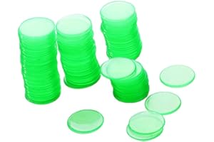 50 Pieces of 1.9cm Green semi Transparent Reusable Plastic Bingo Chips/Poker Chips Useful