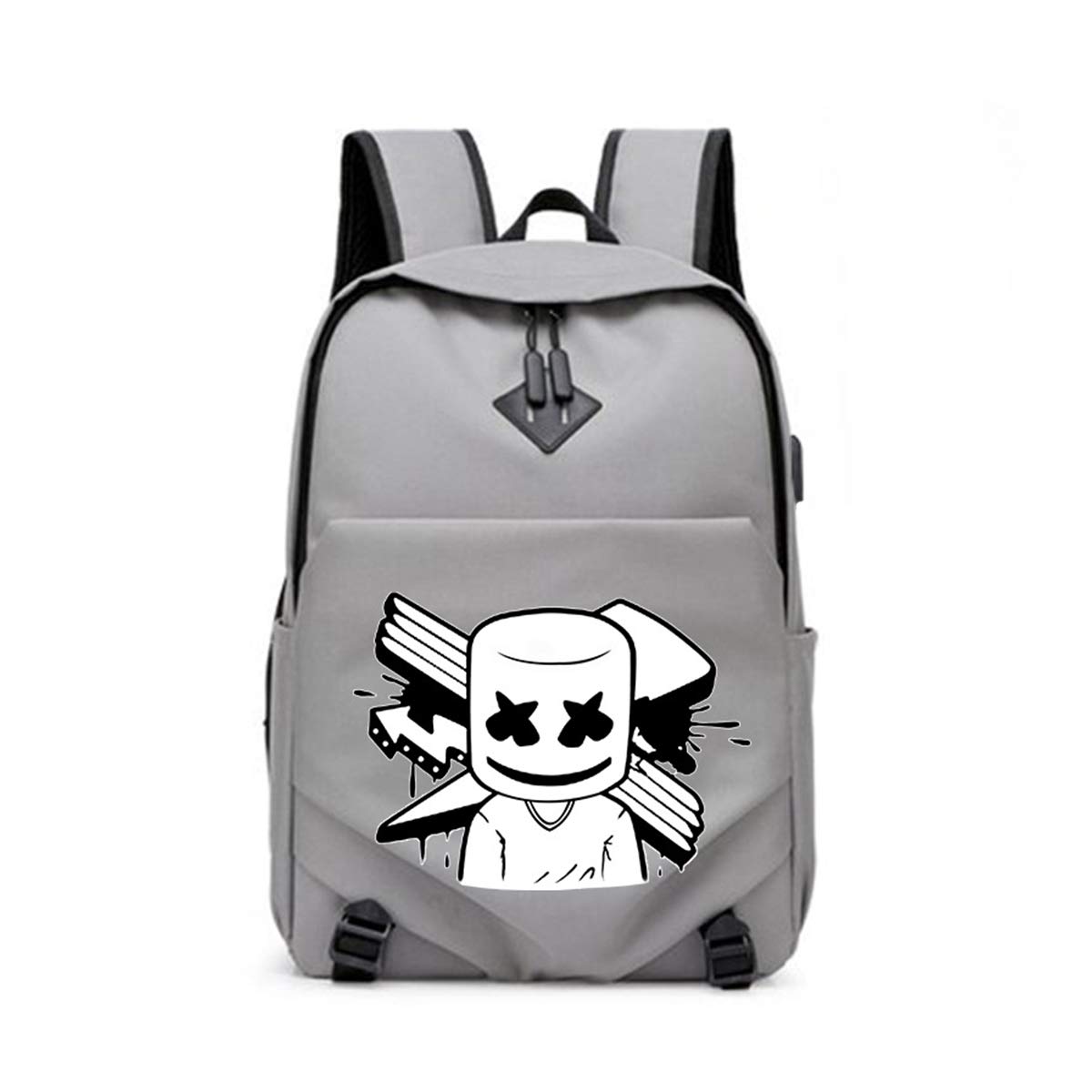 Unisex Fashion Bookbag Daypack Travel DJ Marshmello Laptop Backpack