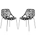 Poly and Bark Birds Nest Dining Side Chair (Set of 2), Black