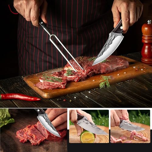 10MOONS Survival Hunting Knife with Sheath, 8.5-inch Fixed Blade Tactical Knife and Non-Slip Ergonomic Handle for Camping, Outdoor, Bushcraft