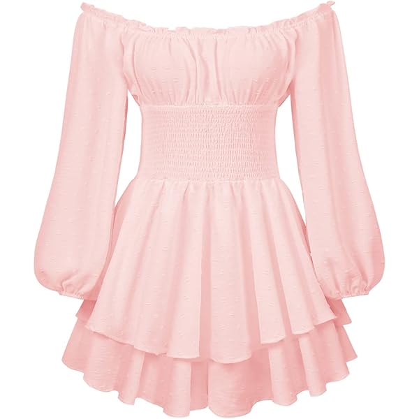 Amazon.com: Women's Puff Sleeve Romper Off Shoulder Ruffle