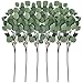 CEWOR Artificial Silver Dollar Eucalyptus Stems 6pcs Artificial Eucalyptus Leaves Fake Plants Artificial Leaves for Home Decoration