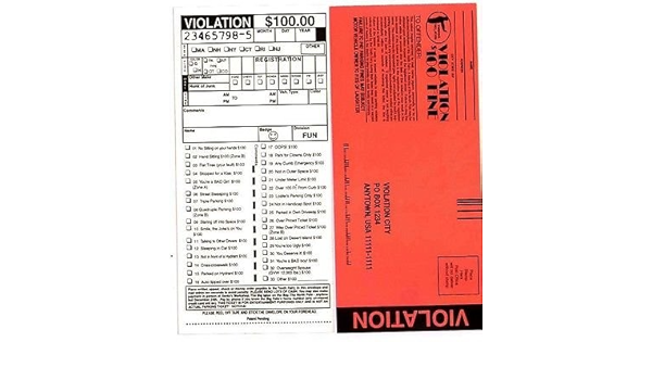 Amazon Com Personalized Fake Parking Ticket Pdf Digital Download Everything Else