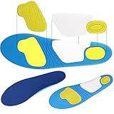 Shoe Insoles and Arch Support Sport Inserts For Shock Absorption and Cushioning , HLYOON shoe inserts Size 9 - 14
