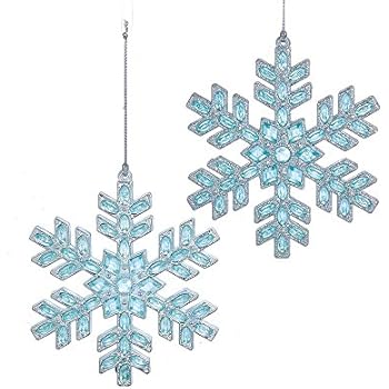 adler snowflake kurt ornament inch acrylic piece silver