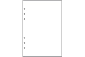 HANDY FORMS A5 Size Blank Sheets, Sized and Punched for 6-Ring A5 Notebooks by Filofax, LV (GM), Kikki K, TMI, and Others. Sheet Size 5.83" x 8.27" (148mm x 210mm)