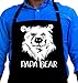 ApronMen, Papa Bear BBQ Grill Aprons For Men - Adjustable Straps - One Size Fits All Grilling Apron With Pockets - Professionally Printed Gift For Dad - Cotton Kitchen BBQ Chef Apron
