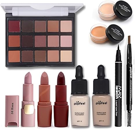 eyeshadow and lipstick set