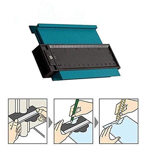 Contour Gauge Duplicator 5" Plastic Circular Frame Profile Contour Gauge Duplicator Wood Marking Measuring Tool Tiling Laminate Tiles General Tools