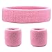 Sweat Band Headband Wristbands for Men - Head Wrist Sweatband Set for Women Kids Boys Girls - Ideal for Sports Athletics Event Workout Exercise Basketball Running Tennis Football