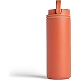 Created Co. 16oz Nomad Grip Tumbler – Large Vacuum Insulated Stainless Steel Travel Mug with Ceramic Coated Interior, Leak-Resistant Grip Lid, Cup Holder Compatible - Terracotta
