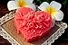 Moldiy Heart Shape Silicone Soap Making Art Clay Craft Mold with Delicate Floral Pattern