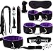 Kismet168 New Women Couples 11PCS Leather Handcuffs Set-Adult Six-Toys for Cosplay Game (Purple)thumb 2