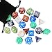 Outee 6 x 7 (42 Pieces) Polyhedral Dice Xmas Gift for Dungeons and Dragons DND RPG MTG D20 D12 D10(00-90 and 0-9) D8 D4 Table Games