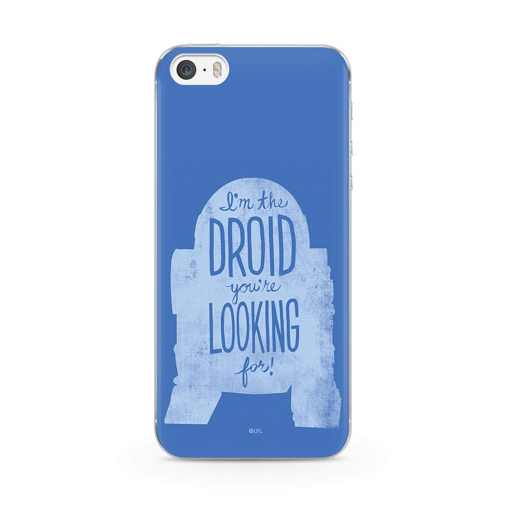 ERT GROUP mobile phone case for Apple Iphone 5/5S/SE original and officially Licensed Star Wars pattern R2D2 006 optimally adapted to the shape of the mobile phone, case made of TPU