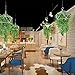 Artificial Ivy Fake Hanging Vine Plants Decor Plastic Greenery for Home Hotel Office Kitchen Wedding Party Garden Craft Art Decor Hanging Basket (Pack of 4PCS)
