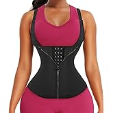 GainKee Clip and Zip Waist Trainer Corset Women Neoprene Worked Out Sweat Vest Body Shaper