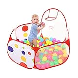 Justmysport Ball Play Pool Ball Play Tent 47.24Inch Playpen Ball Pit Pool Indoor and Outdoor with Basket