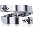 Jude Jewelers Stainless Steel Inspirational Mantra Graduation Encouragement Wedding Statement Ring