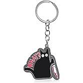 Aureliayue Funny Jellyfish Keychain for Men & Women, Durable Key Ring for Car Bag Keys, Cute Quirky Gift for Socially Awkward