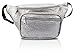 Metallic Silver Fanny Pack, Waist Bag For Parties And Concerts (Sparkle Silver)