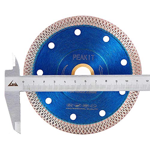 Peakit Tile Cutter Blade 4.5 Inch Porcelain Diamond Blade Ceramic Cutting Disc Wheel for Angle Grinder, Reversible Color - Thumbnail 4