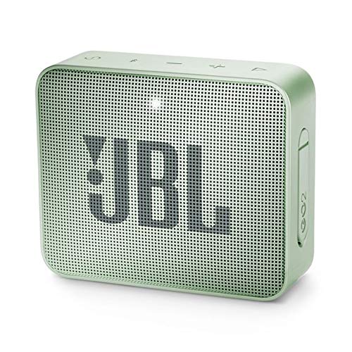 JBL Go 2 Portable Wireless Speaker, High Quality JBL Signature Sound, 5 Hours of Battery, IPX7 Waterproof, Noise Free Speakerphone, Audio Cable Input - Mint, JBLGO2MINT