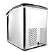 Yongtong Countertop Ice Maker, Automatic Icemaker Machine Producing 33Lbs per Day - 3 Selectable Cube Sizes, with Easy-Touch Buttons & LED Display, Stainless Steel, 3.3L(3.5QT) Capacity (Silver 2)