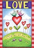 Love One Another Valentine's Day House Flag Primitive 28
