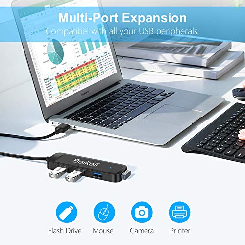 USB 3.0 Hub, Beikell USB Data Hub 4 Ports Ultra Slim High Speed for Macbook, Mac Pro/Mini, iMac, Surface Pro, XPS, USB Drives, Notebook PC, Laptop, External Hard Drives, etc. - Image 7