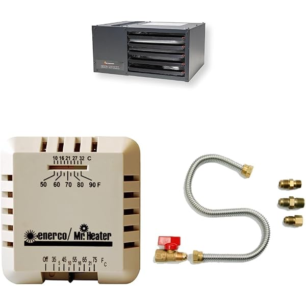 Amazon.com: Mr. Heater F260550 Big Maxx MHU50NG Natural Gas Unit Heater u0026  F210359 Thermostat for Heater,Tan,Small u0026 F271239 One-Stop Universal  Gas-Appliance Hook-Up Kit,Small : Tools u0026 Home Improvement