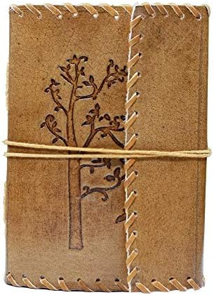 SarvGyan | Handmade Leather Tree Embossed Diary | Journal Ancient Looking, Perfect for Gift to Man & Women.