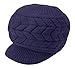 HINDAWI Womens Winter Hat Warm Knit Wool Ski Snow Caps with Visor Navy