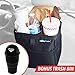 MyTidyCar Hanging Car Trash Can & Cooler - Premium, 3 Pockets, Leakproof, Hanging Car Garbage Bag for Vehicles (Bundle)