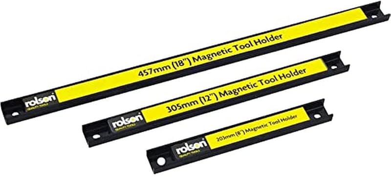 Rolson 42462 3 pc Magnetic Tool Holder Set Carbon Steel 203 305 457 mm