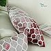 CaliTime Cushion Covers Cushion Cover Pack of 2 Cosy Cushion Covers for Couch Bed Sofa Hand Painted Colourful Geometric Grid Chain Print 45 cm x 45 cm Main Grey Red Burgundy