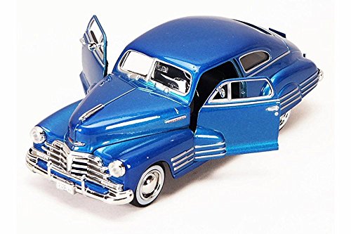 1948 Chevy Aerosedan Fleetline, Blue - Motormax Premium American 73266 - 1/24 Scale Diecast Model Car