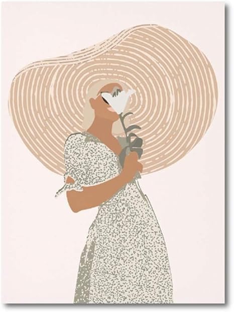Amazon 自由奔放に生きる壁アートプリント女性肖像画ポスターキャンバス絵画ミニマリスト抽象写真寝室インテリアファッション装飾絵画40 60センチフレームなし ウォールステッカー オンライン通販