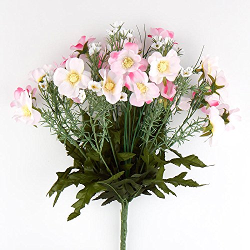 Poly Silk Mixed Cosmos, Gyposophila, and Grass Bush | for Indoor Decor