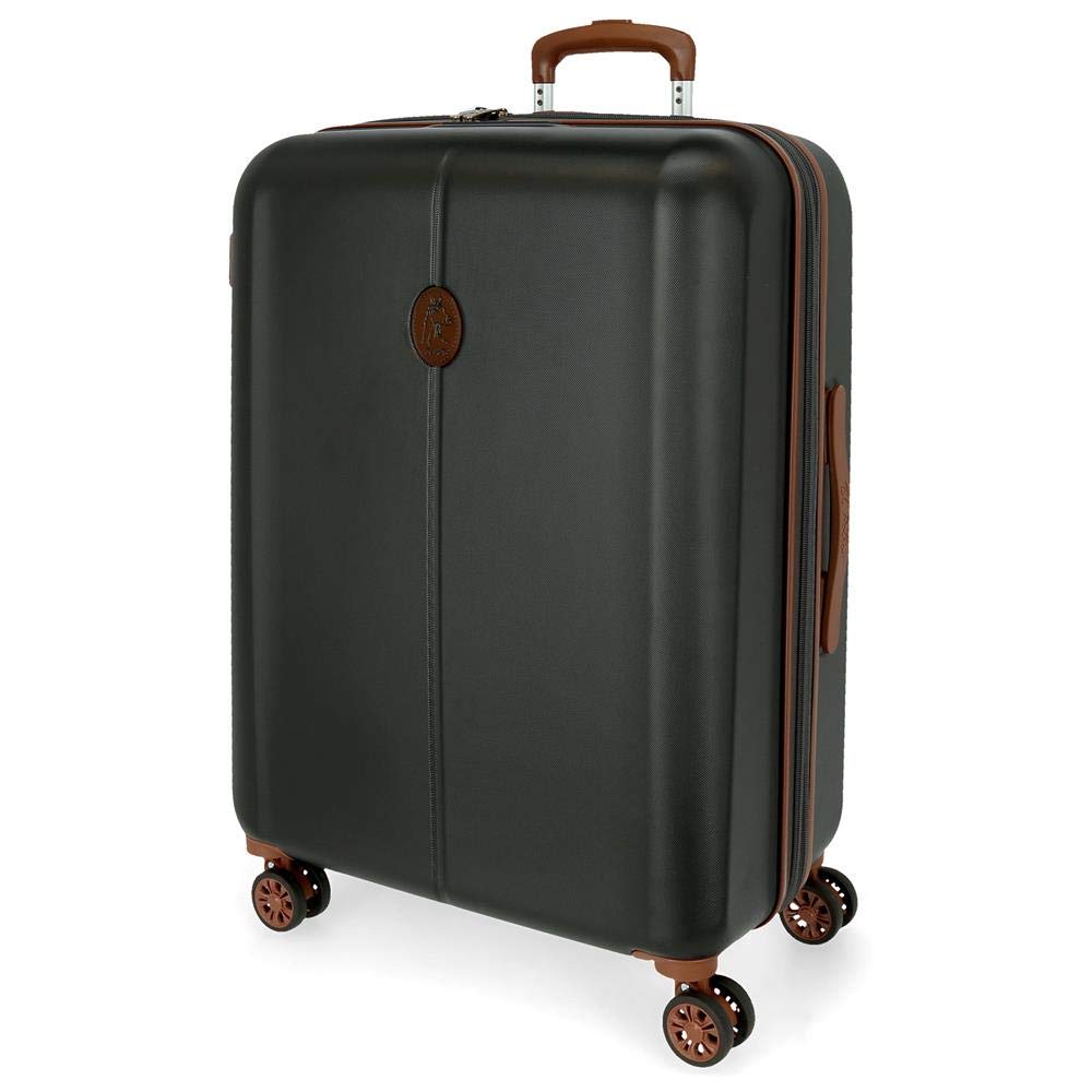El Potro Ocuri Grey Big Suitcase 49x70x28 cm Rigid ABS TSA lock 81 Litre 4 Kg 4 Double Wheels