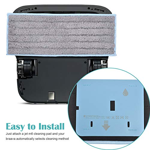 KEEPOW 4 Pack Wet Mopping Pads Replacement Compatible with iRobot