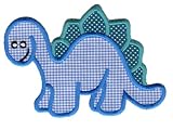 PatchMommy Iron On Applique Patch, Animals - Blue Dinosaur - Kids Baby