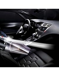 LB LECHEBANG   Aspiradora para coche con luz LED DC 12 V 120 W Potable de mano con filtro de vacío automático (negro)