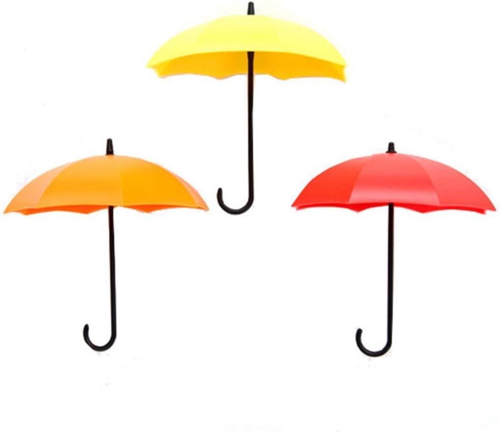 Gugio Adhesive Wall Hooks, 3 Pcs of Creative Umbrella Wall Hooks Decorative for Home/Office