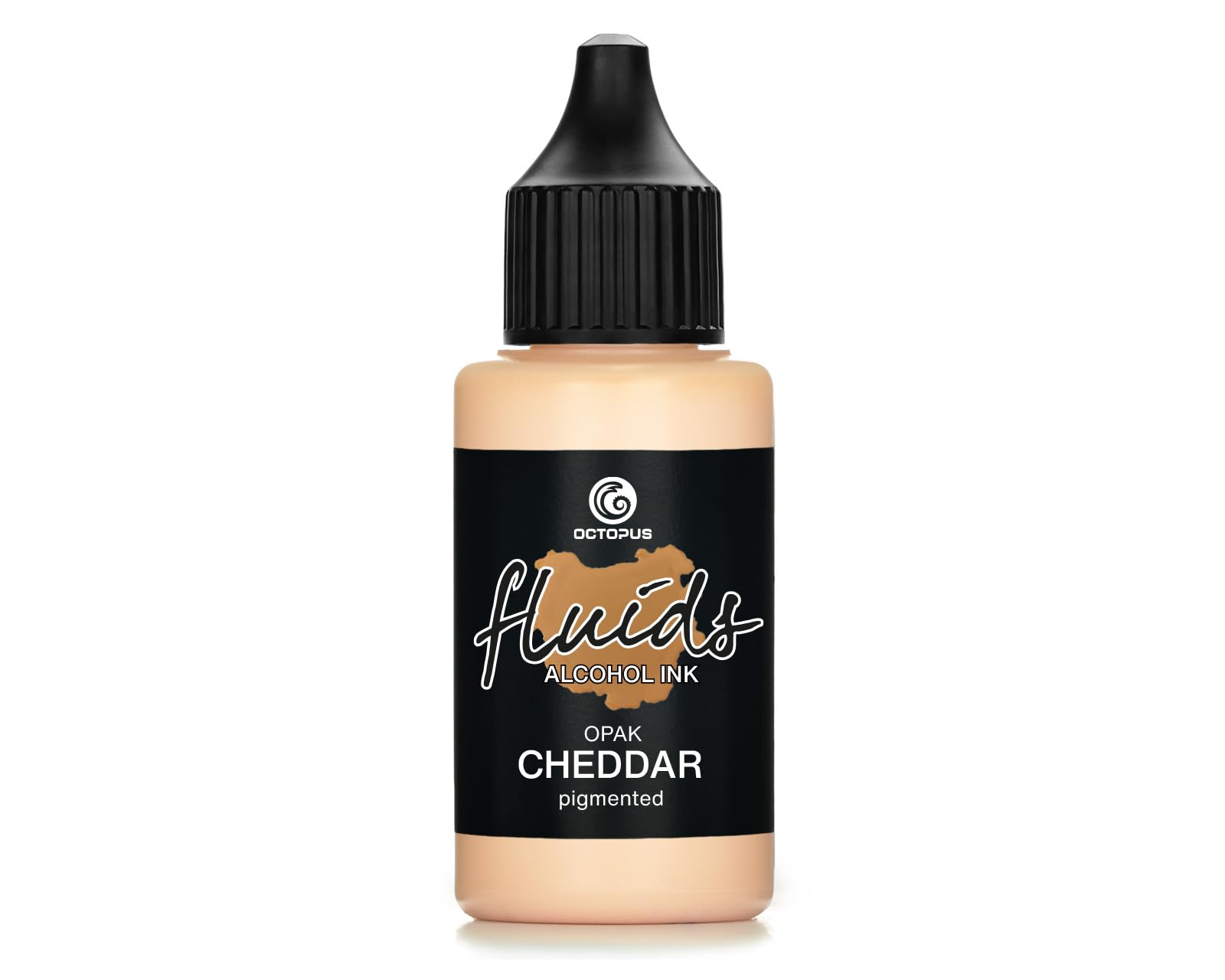 Fluids Alcohol Ink OPAK Cheddar for Fluid Art and Resin, pigmented, Opaque on Light and Dark substrates
