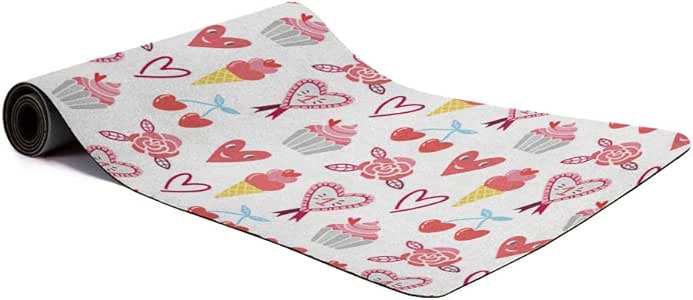 Amazon.com : Valentines Day Yoga Mat All Purpose Non-Slip &hellip;