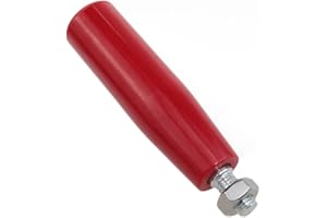Meuey Lyot 1PCS red M10 Threaded Handle Revolving Handles Lathe Hand Handle Crank Hand Wheel with Nuts for Furniture Repair, lathes, fixtures (M10*100)