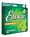 Elixir Strings Nickel Plated Steel 4-String Bass Strings w NANOWEB Coating, Extra Long Scale, Light/Medium (.045-.105)