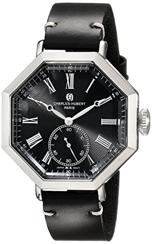 Charles-Hubert, Paris Men s 3962-B Premium Collection Analog Display Japanese Quartz Black Watch